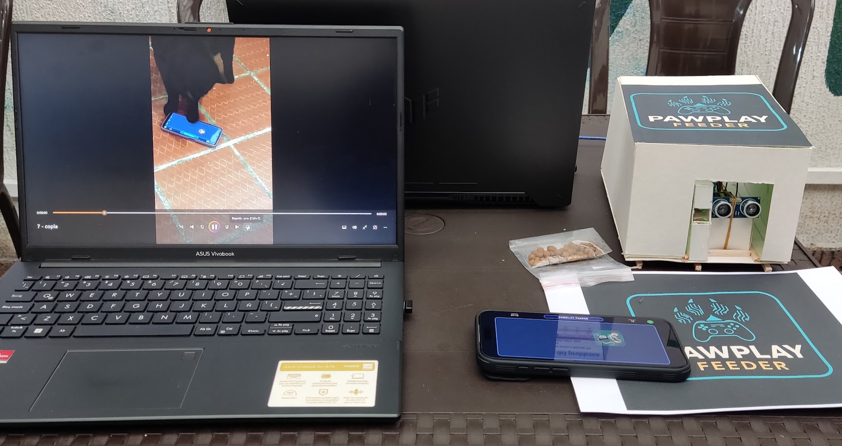 Sistema automatizado de alimentación para gatos